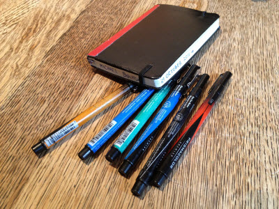 Moleskine and Pens