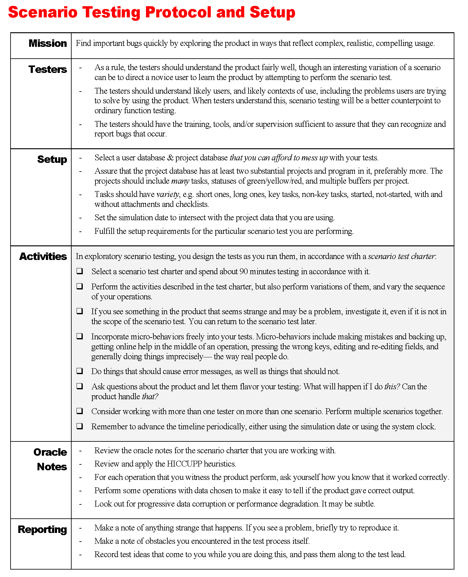 PCE Scenario Testing Setup